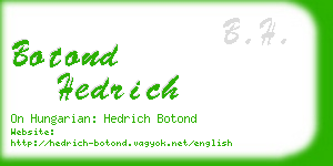 botond hedrich business card